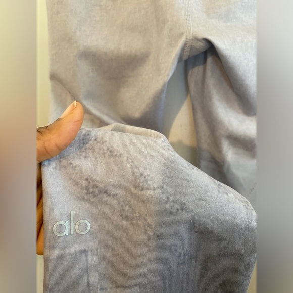 ALO YOGA HIGH Waist Air Brush Leggings In Slate Casbah Grey Size Small - Picture 6 of 6